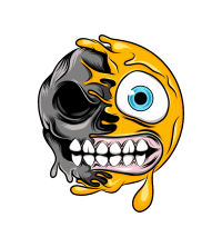 MELTING EMOJI SKULLS